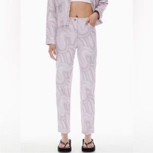 Wilfred Purple and White Straight Leg Jeans